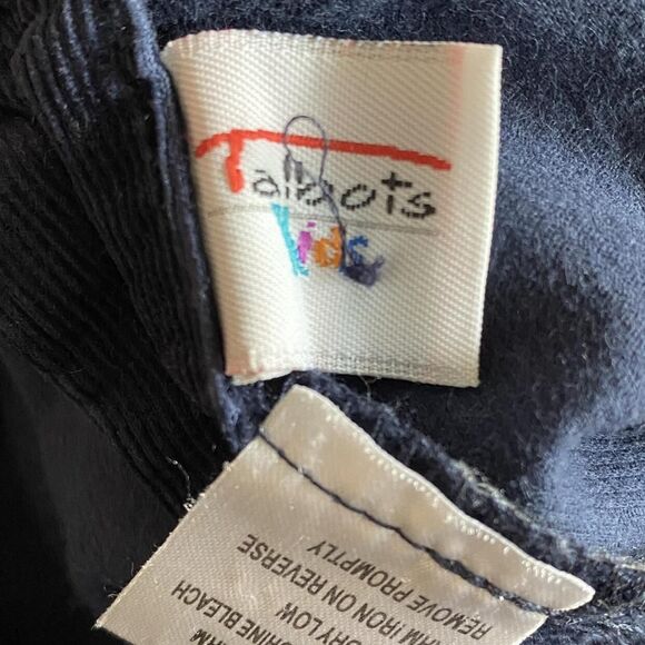 Talbots Navy Blue Corduroy Dress Girls' 3 - Picture 3 of 8